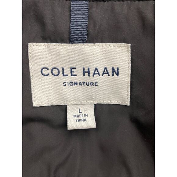 Cole Haan Signature Women Black Down Hooded Puffer Coat Size L - Picture 12 of 15